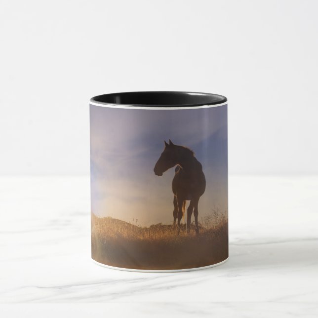 Horse and Sunrise Coffee Cup (Center)