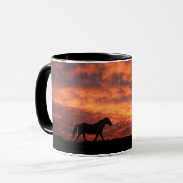 Horse and Sunrise Mug (Front Left)