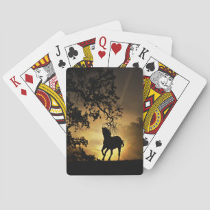 Horse and Sunset  Playing Cards