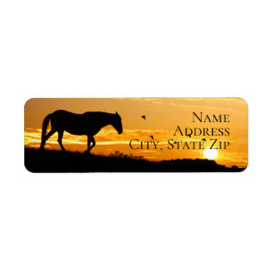 Horse and Sunset Return Address