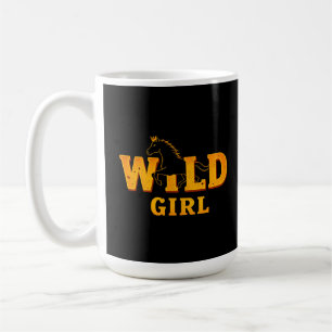 Horse and 'Wild Girl' Sign Coffee Mug