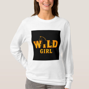 Horse and 'Wild Girl' Sign T-Shirt