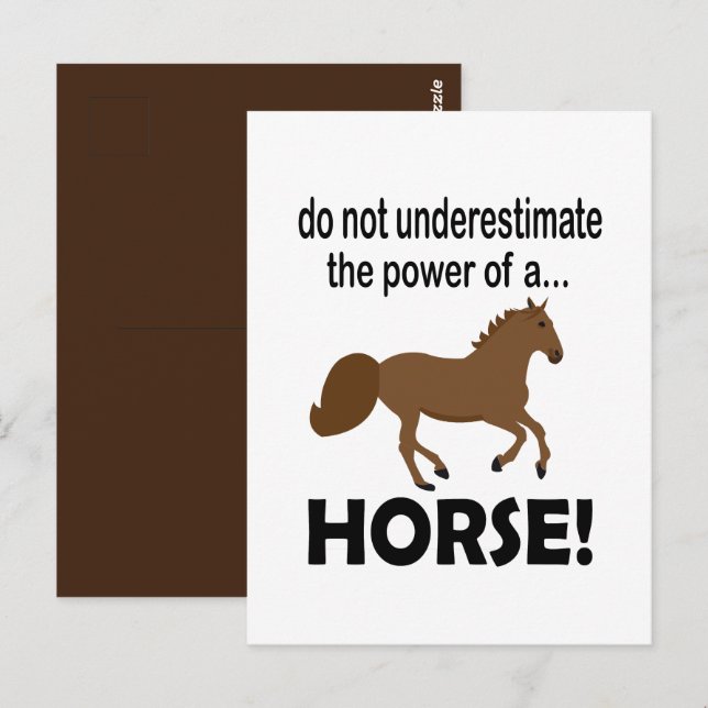 Horse Animal Cute Funny Horse  Postcard (Front/Back)