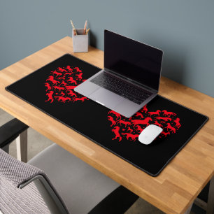 Horse Animal Lover Funny Heart Horse Desk Mat