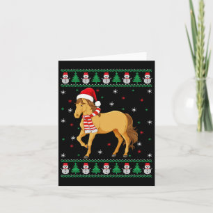 Horse Animal Matching Family Ugly Christmas Sweate Card