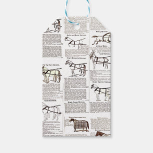 Horse Antique Advertising Newspaper Art Gift Tags