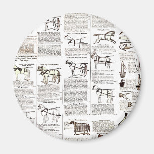 Horse Antique Advertising Newspaper Art Magnet