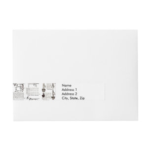 Horse Antique Advertising Newspaper Art Wraparound Address Label