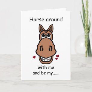Horse Around With Me, Valentine's Day Horse Card