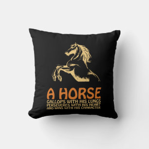 Horse Art A Horse Gallops Cushion