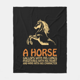Horse Art A Horse Gallops Fleece Blanket