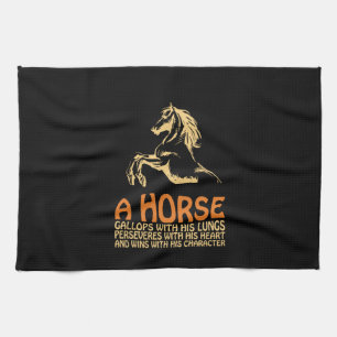 Horse Art A Horse Gallops Tea Towel