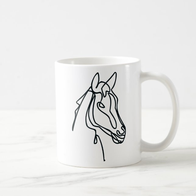 Horse art coffee mug (Right)