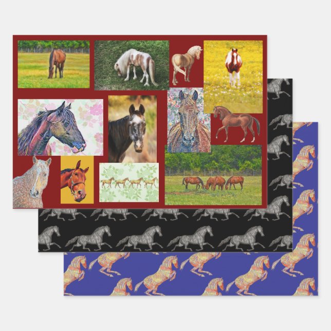Horse Art Horse Lover Wrapping Craft Paper (Set)