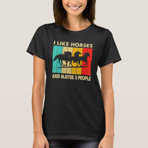 Horse Art Horse Men Women Boys Girls Introvert T-Shirt
