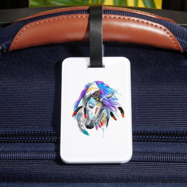 Horse Art Luggage Tag (Back Insitu 4)