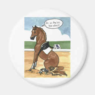 Horse art ON THE BIT now what Magnet