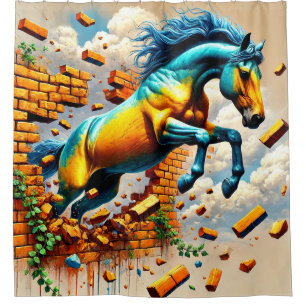 Horse Art Shower Curtain