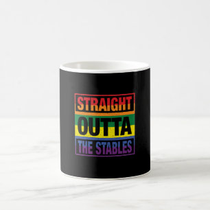 Horse Art Straight Outta The Stables Coffee Mug