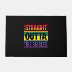 Horse Art Straight Outta The Stables Doormat