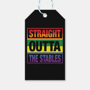 Horse Art Straight Outta The Stables Gift Tags
