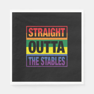 Horse Art Straight Outta The Stables Napkin