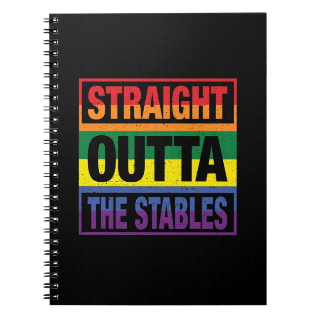 Horse Art Straight Outta The Stables Notebook (Front)