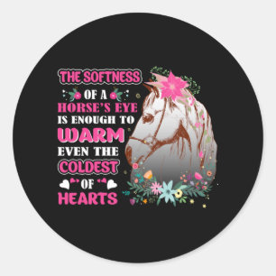 Horse Art The Softness Of A Horse's Eye Classic Round Sticker