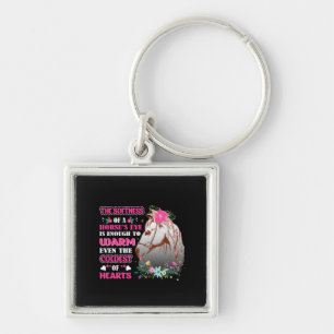 Horse Art The Softness Of A Horse's Eye Key Ring