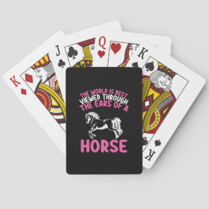 Horse Art The World Is Best Viewed Though Playing Cards