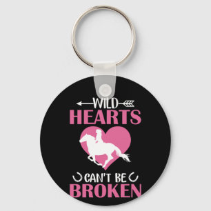 Horse Art Wild Hearts Can't Be Broken Key Ring