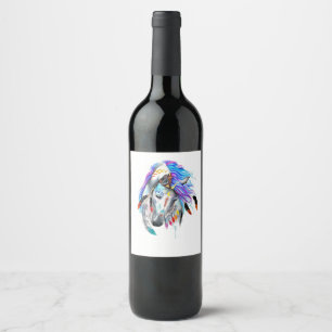 Horse Art Wine Label