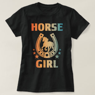 Horse Art Women Girls Kids Horseback Riding T-Shirt