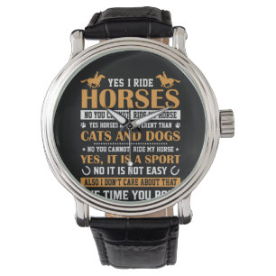 Horse Art Yes I Ride Horses Watch