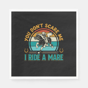 Horse Art You Don't Scare Me Napkin