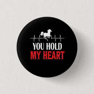 Horse Art You Hold My Heart 3 Cm Round Badge