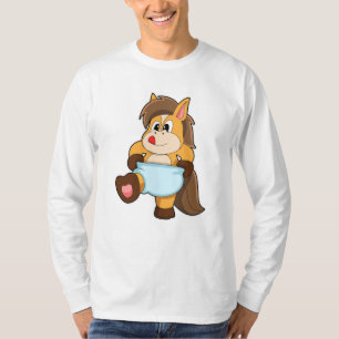 Horse as Baby with Diaper T-Shirt