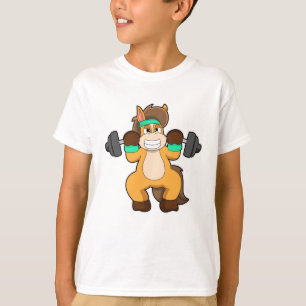 Horse as Bodybuilder with Barbell T-Shirt