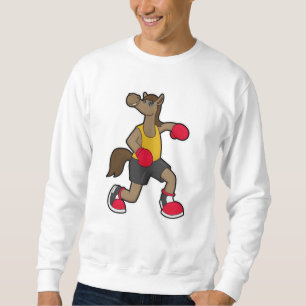 Horse as Boxer with Boxing gloves Sweatshirt