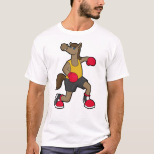 Horse as Boxer with Boxing gloves T-Shirt