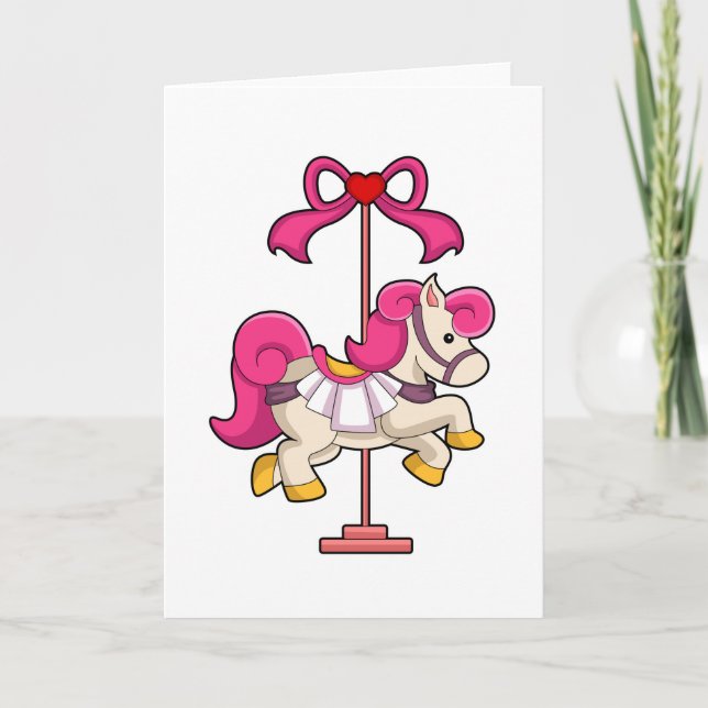 Horse as Carousel horse.PNG Card (Front)