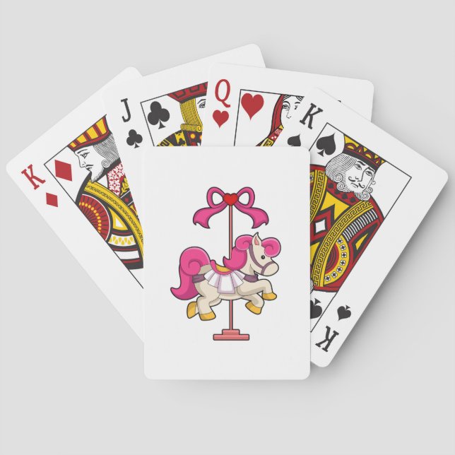 Horse as Carousel horse.PNG Playing Cards (Back)