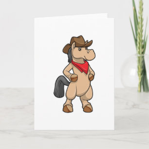 Horse as Cowboy Card