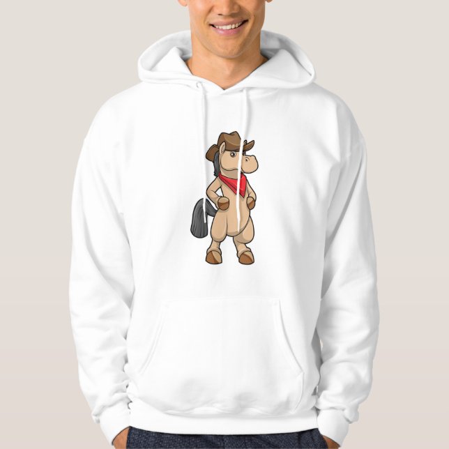Horse as Cowboy Hoodie (Front)