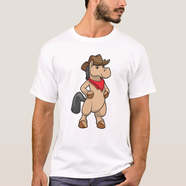 Horse as Cowboy T-Shirt (Front)