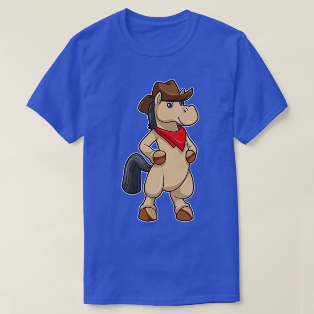 Horse as Cowboy T-Shirt (Design Front)