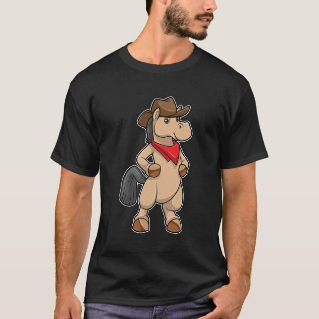 Horse as Cowboy T-Shirt (Front)