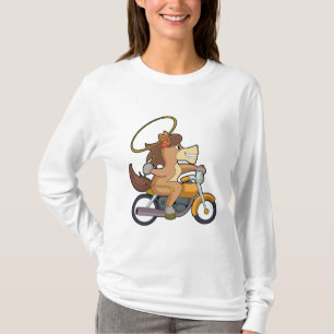 Horse as Cowboy with Lasso & Motorcycle T-Shirt