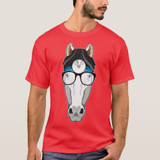 Horse as Doctor with Glasses T-Shirt