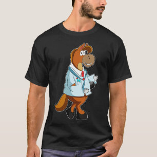 Horse as Doctor with Stethoscope Smock T-Shirt